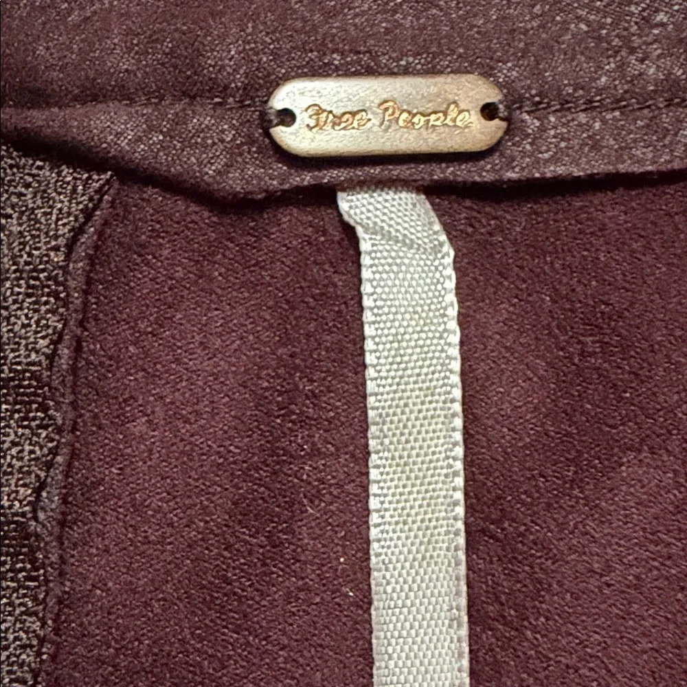 Free People Rich Burgundy Mini Skirt